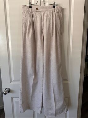 Banana Republic Linen-Blend Trousers in Light Tan